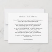 フォトコラージュ家族の年のレビューのクリスマス シーズンカード (裏面)