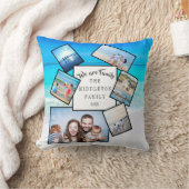 フォトコラージュ家族の海が散在 クッション (ブランケット)