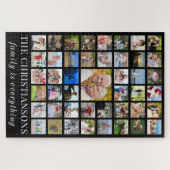 フォトコラージュ家族は全て黒 ジグソーパズル (横)