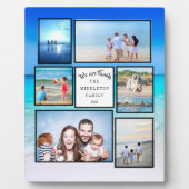 フォトコラージュ家族ビーチサイド私たちは家族 フォトプラーク (正面)