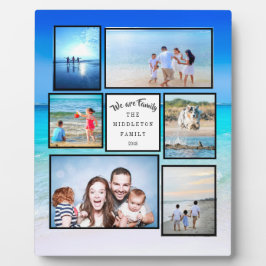 フォトコラージュ家族ビーチサイド私たちは家族 フォトプラーク