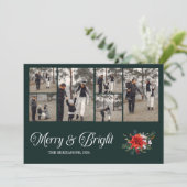 フォトコラージュ家族メリーと明るいクリスマス シーズンカード (スタンド正面)