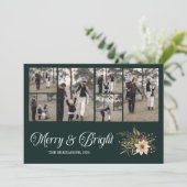フォトコラージュ家族メリーと明るいクリスマス シーズンカード (スタンド正面)