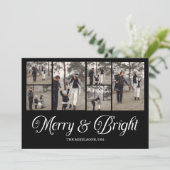 フォトコラージュ家族メリーと明るいクリスマス シーズンカード (スタンド正面)