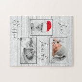 フォトコラージュ家族ラブキー賛美プサケパズル ジグソーパズル (横)