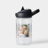 フォトコラージュ家族最高のの友だち名の子供 ウォーターボトル (左面)