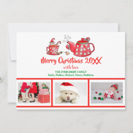 フォトコラージュ小妖精や小人ティークリスマスウォーターカラー シーズンカード