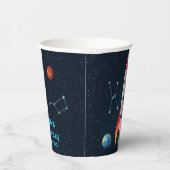 フォトコラージュ巨額2 | 宇宙ロケット第2の誕生日 紙コップ (右)