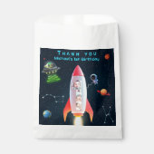 フォトコラージュ巨額 | 第1バースデーロケット宇宙 フェイバーバッグ (正面)