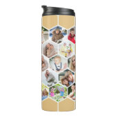 フォトコラージュ幾何学六角形28写真高 タンブラー (回転右)