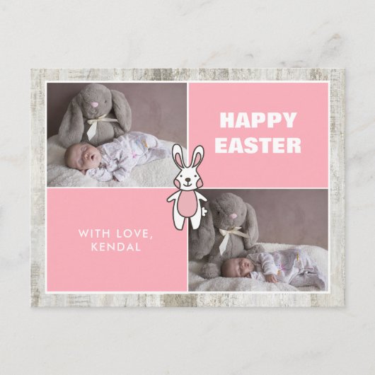 フォトコラージュ復活祭はがき2枚 ポストカード (正面)