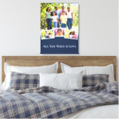 フォトコラージュ必要なのはLove BlueとWhite キャンバスプリント (インサイチュ (寝室))