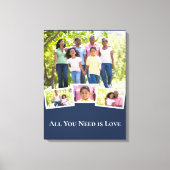 フォトコラージュ必要なのはLove BlueとWhite キャンバスプリント (正面)