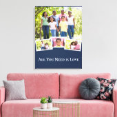 フォトコラージュ必要なのはLove BlueとWhite キャンバスプリント (インサイチュ (リビング))