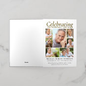 フォトコラージュ悔やみや弔慰葬式 箔グリーティングカード (外側レイダウン)