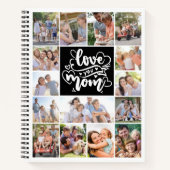 フォトコラージュ愛ママ15写真 ノートブック (正面)