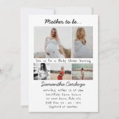 フォトコラージュ感動的赤ちゃんシャワー 招待状 (正面)