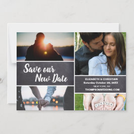 フォトコラージュ救ニューの新しい日結婚付 マグネット招待状