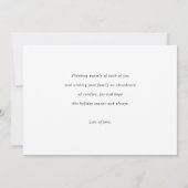 フォトコラージュ数々のシンプルクリスマス シーズンカード (裏面)