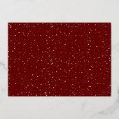フォトコラージュ数々のブルゴーニュレッドフォイル雪 箔シーズンカード (裏面)