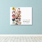 フォトコラージュ数々のメモリシンプルスクエア キャンバスプリント (インサイチュ (ウッドフロア))