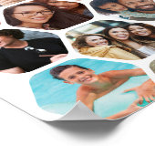 フォトコラージュ数々のメモリシンプルスクエア ポスター (角)