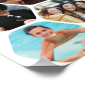 フォトコラージュ数々のメモリシンプルスクエア ポスター (角)