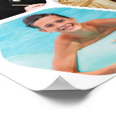 フォトコラージュ数々のメモリシンプルスクエア ポスター (角)