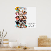 フォトコラージュ数々のメモリシンプルスクエア ポスター (キッチン)