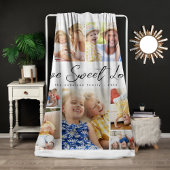フォトコラージュ数々のラブスイートラブファミリー フリースブランケット