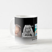 フォトコラージュ文字カスタムフォトパーソナライズされたDIY コーヒーマグカップ (正面左)