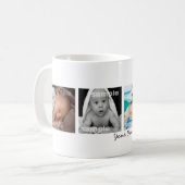 フォトコラージュ文字テンプレートDIY コーヒーマグカップ (正面左)