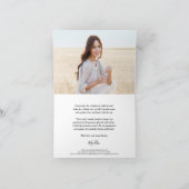 フォトコラージュ新しいアドレスのモダン卒業 サンキューカード (内部)