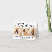 フォトコラージュ新しいアドレスのモダン卒業 サンキューカード (正面)