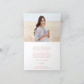 フォトコラージュ新しいアドレス赤面と金ゴールド卒業 サンキューカード (内部)