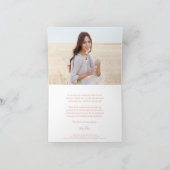 フォトコラージュ新しいアドレス赤面と金ゴールド卒業 サンキューカード (内部)