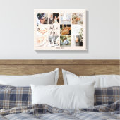 フォトコラージュ新婚Create Your モダン Own キャンバスプリント (インサイチュ (寝室))