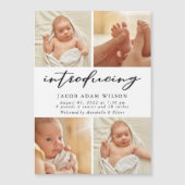 フォトコラージュ新生児の誕生のお知らせ (正面)