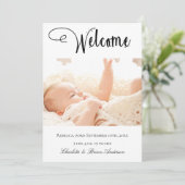 フォトコラージュ新生児ウェルカム誕生 案内状 (スタンド正面)
