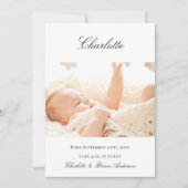 フォトコラージュ新生児ウェルカム誕生 案内状 (正面)