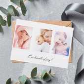 フォトコラージュ新生児ウェルカム誕生 案内状