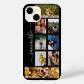 フォトコラージュ書道モノグラム名スクリプト Case-Mate iPhoneケース (裏面)