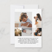 フォトコラージュ最初の5枚の誕生日グリーティングカード 招待状 (正面)