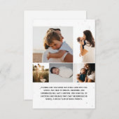 フォトコラージュ最初の5枚の誕生日グリーティングカード 招待状 (正面/裏面)