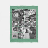 フォトコラージュ最大14枚の写真がカラーを編集できる フリースブランケット (正面)