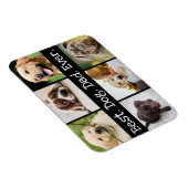 フォトコラージュ最高のドッグパパイン白黒 マグネット (右側)