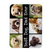 フォトコラージュ最高のドッグパパイン白黒 マグネット (縦)