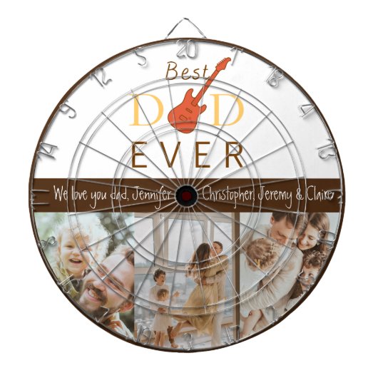 フォトコラージュ最高のパパモダンEver Faters Day ダーツボード (正面)