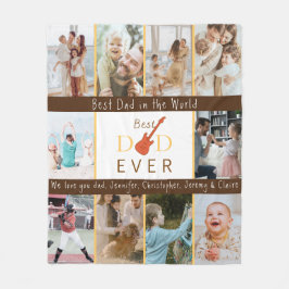 フォトコラージュ最高のパパモダンEver Faters Day フリースブランケット