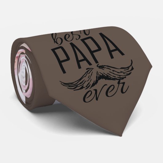 フォトコラージュ最高のパパー常に茶色のネックタイ ネクタイ (ロール)